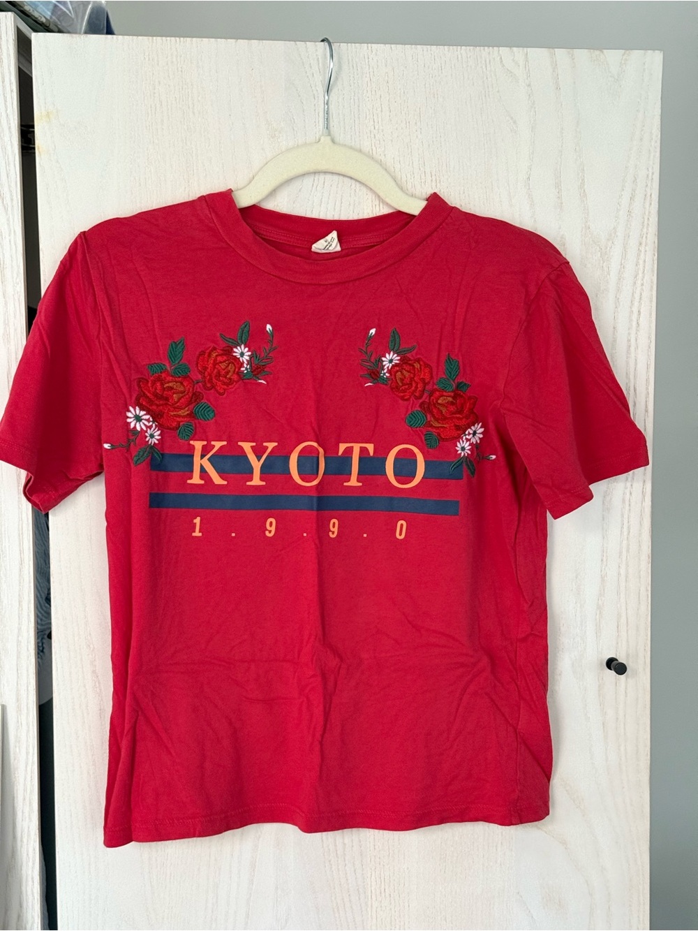 Urban Outfitters Women’s Red Floral 'Kyoto 1990' Tee